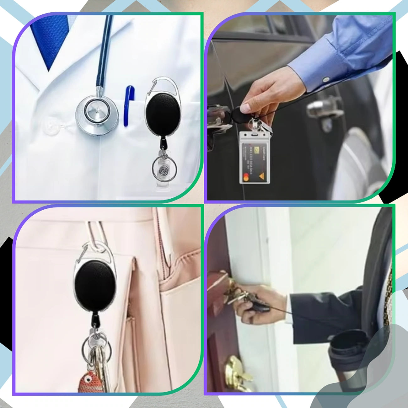 Lauko raktų pakabukas su karabinu, 68 cm