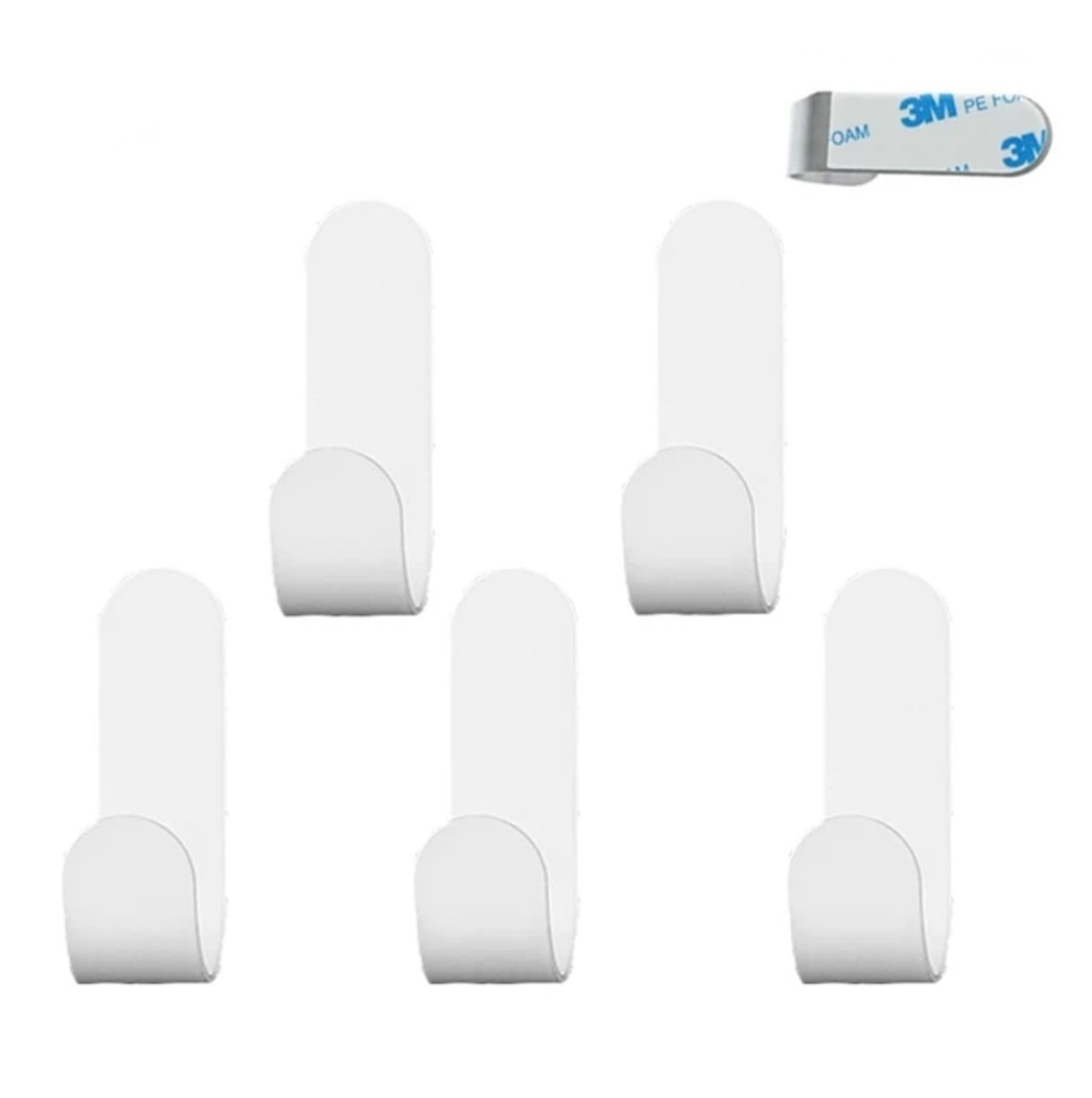 Lipnūs kabliukai, 5vnt A110, balti