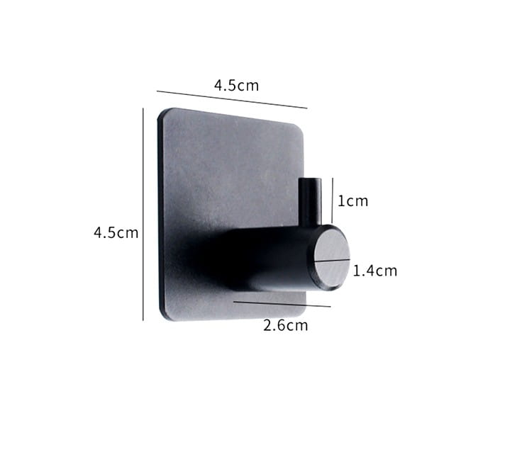 Lipnūs vonios kabliukai, 3vnt. E182 juodi