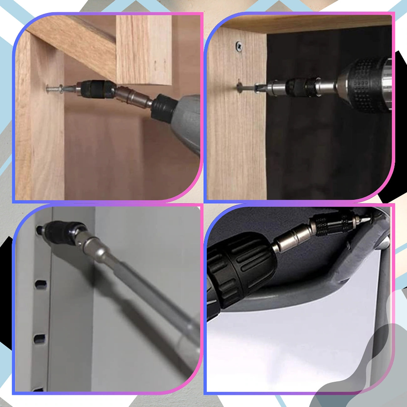 Magnetinė grąžto galvutė su šarnyru 0–20° 1/4" HEX