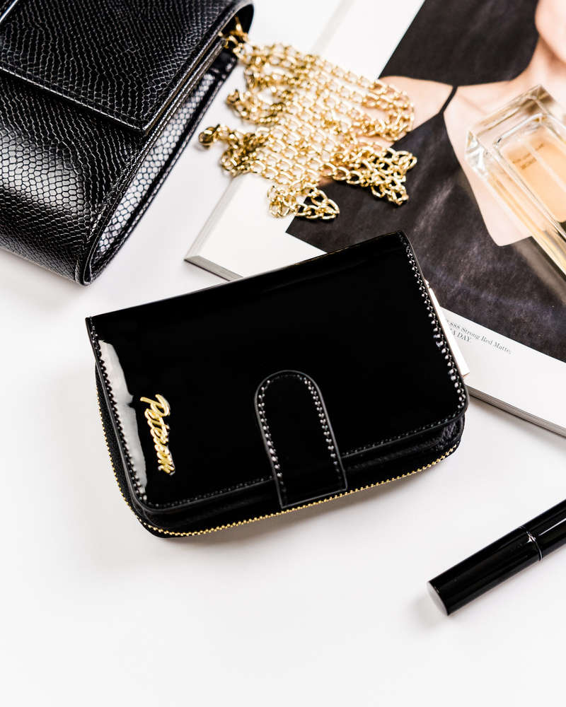 Maža piniginė moterims Peterson B6, juoda D1915