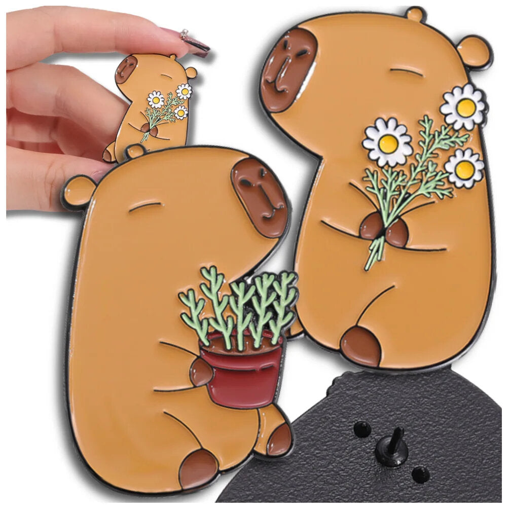 Metalinis ženkliukas kapibara, 2 vnt.