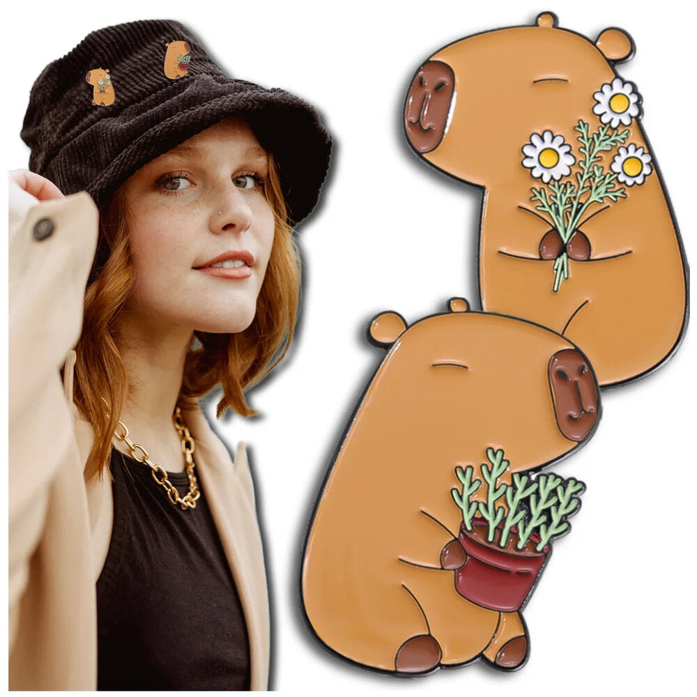 Metalinis ženkliukas kapibara, 2 vnt.