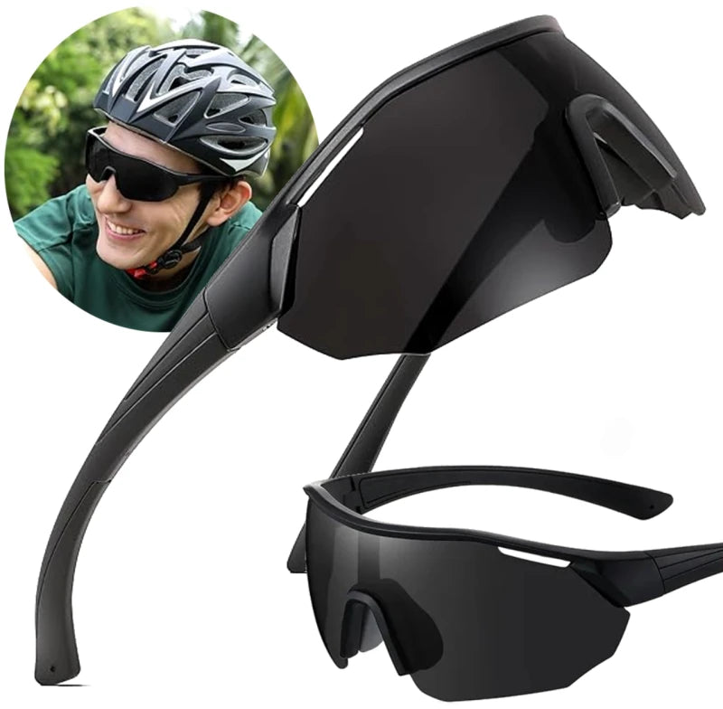 Poliarizuoti sportiniai akiniai vyrams B58, juodi