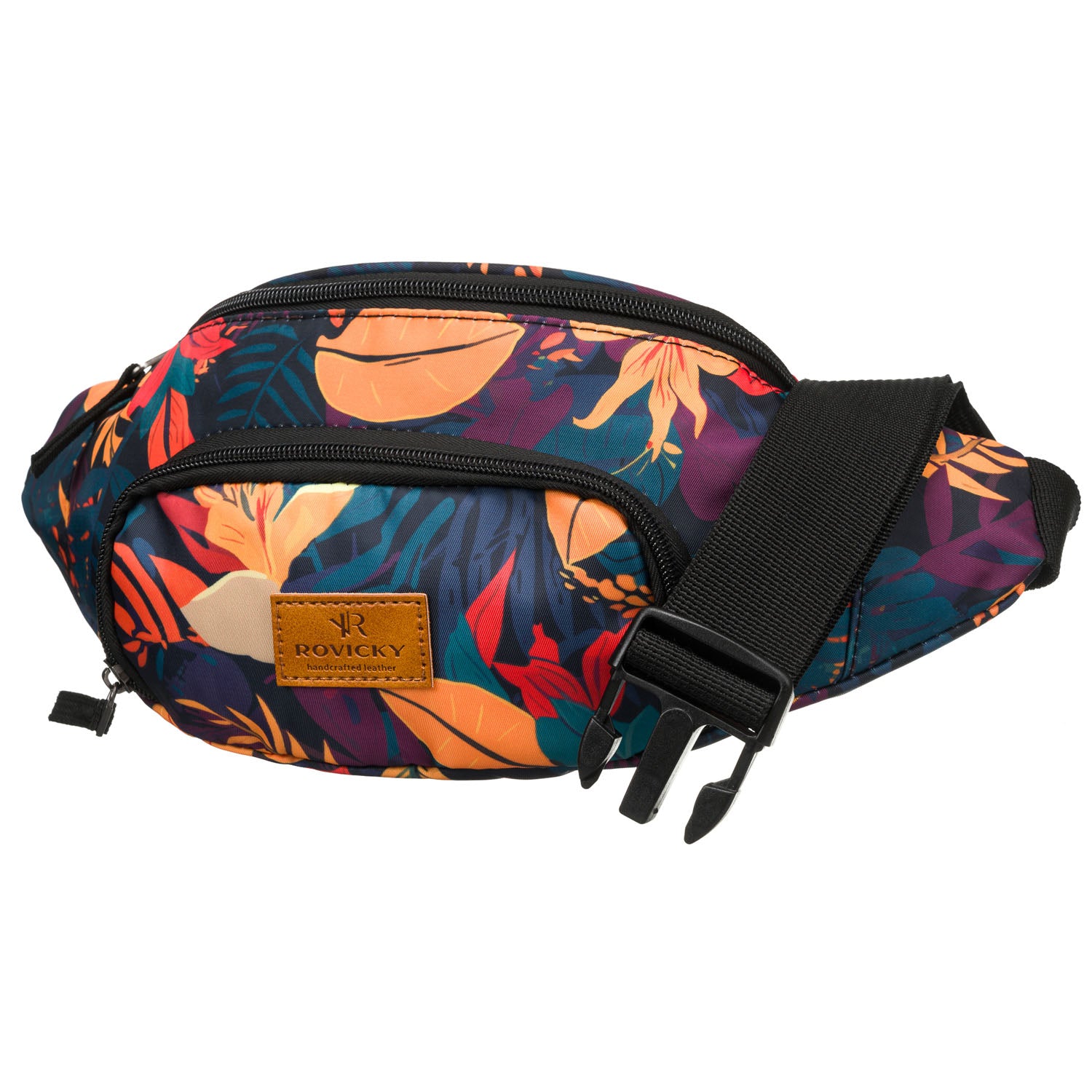 Moteriška juosmens rankinė, augalų raštas, poliesteris R557