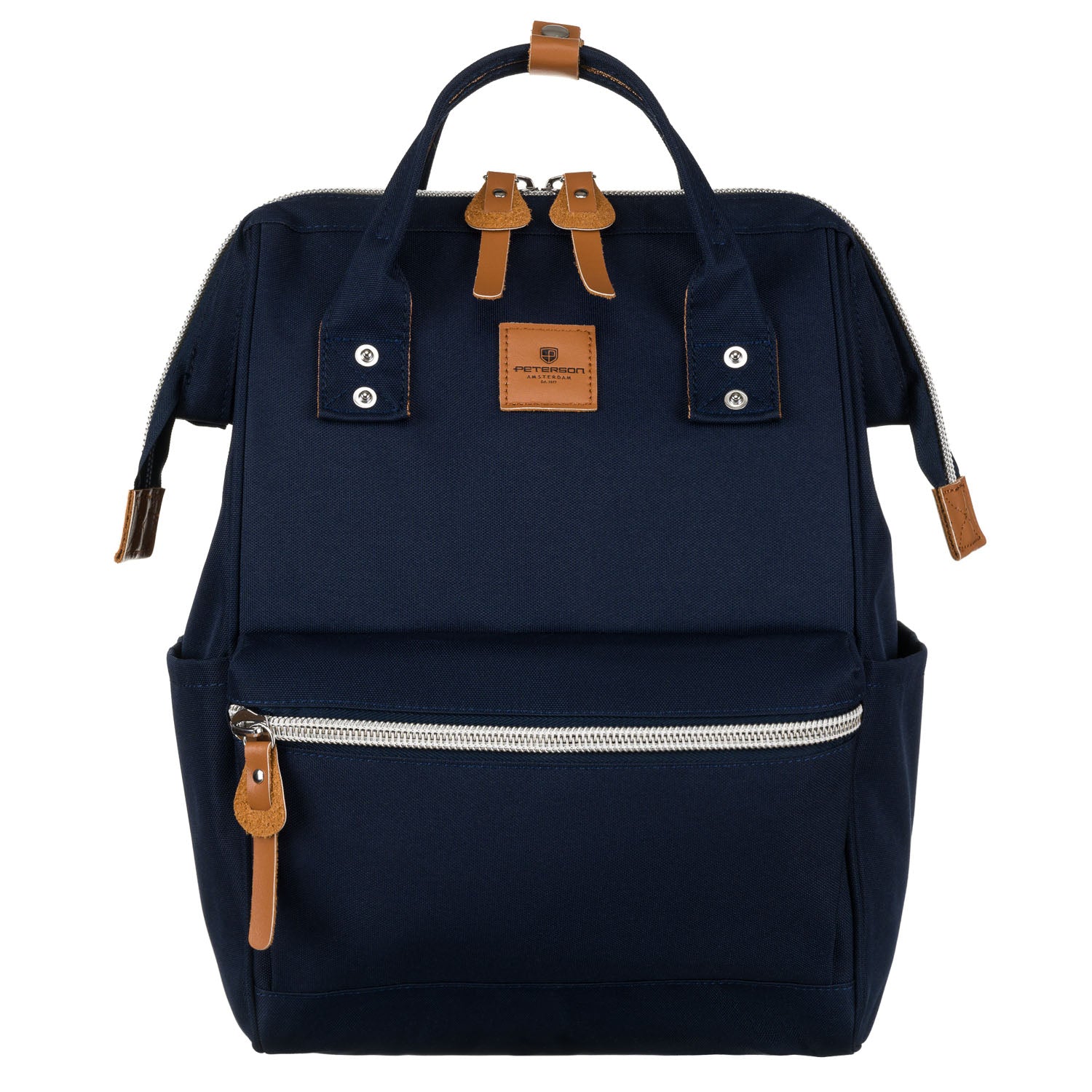 Moteriška kuprinė su USB, mėlyna, poliesteris