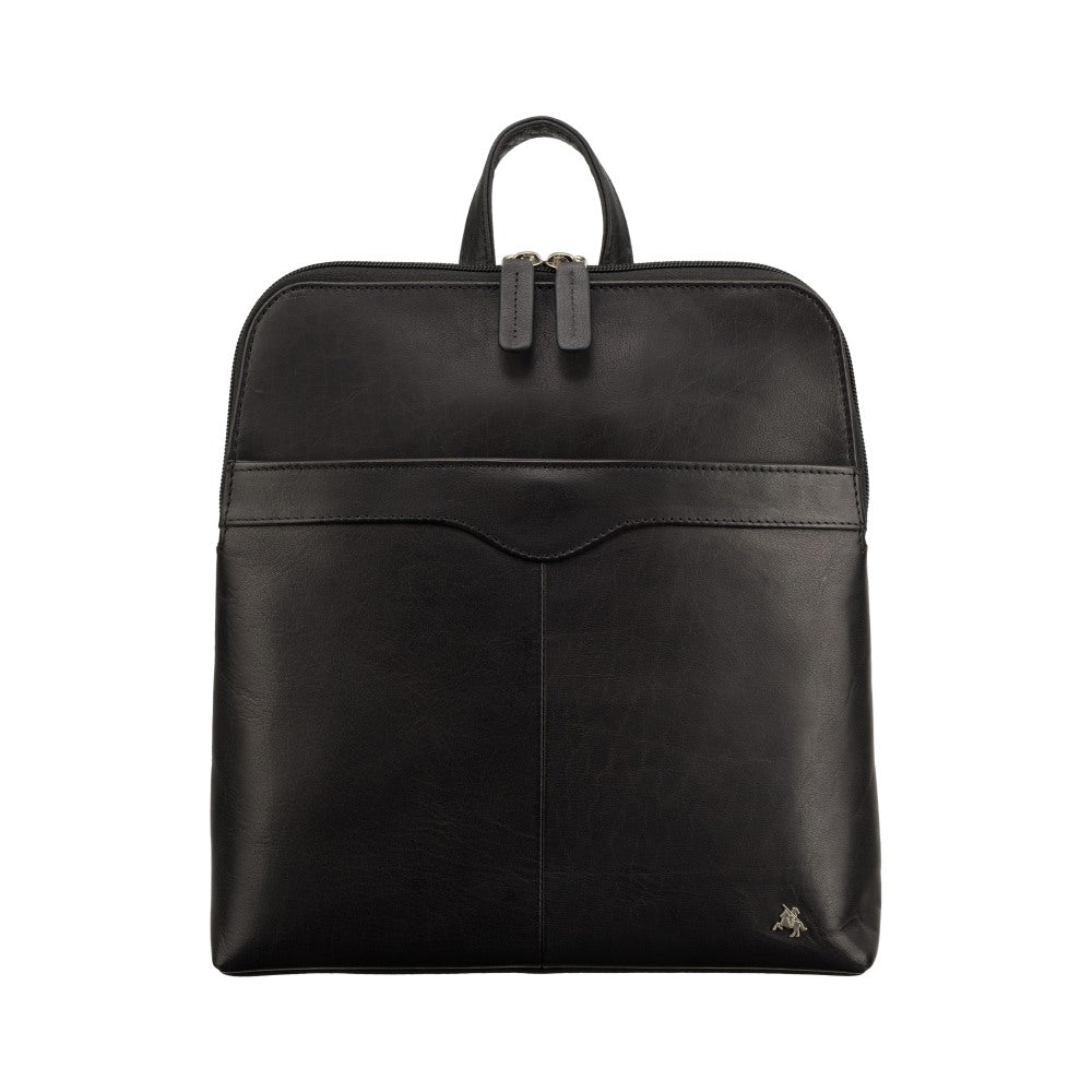 Moteriška odinė kuprinė, Visconti S-44, juoda