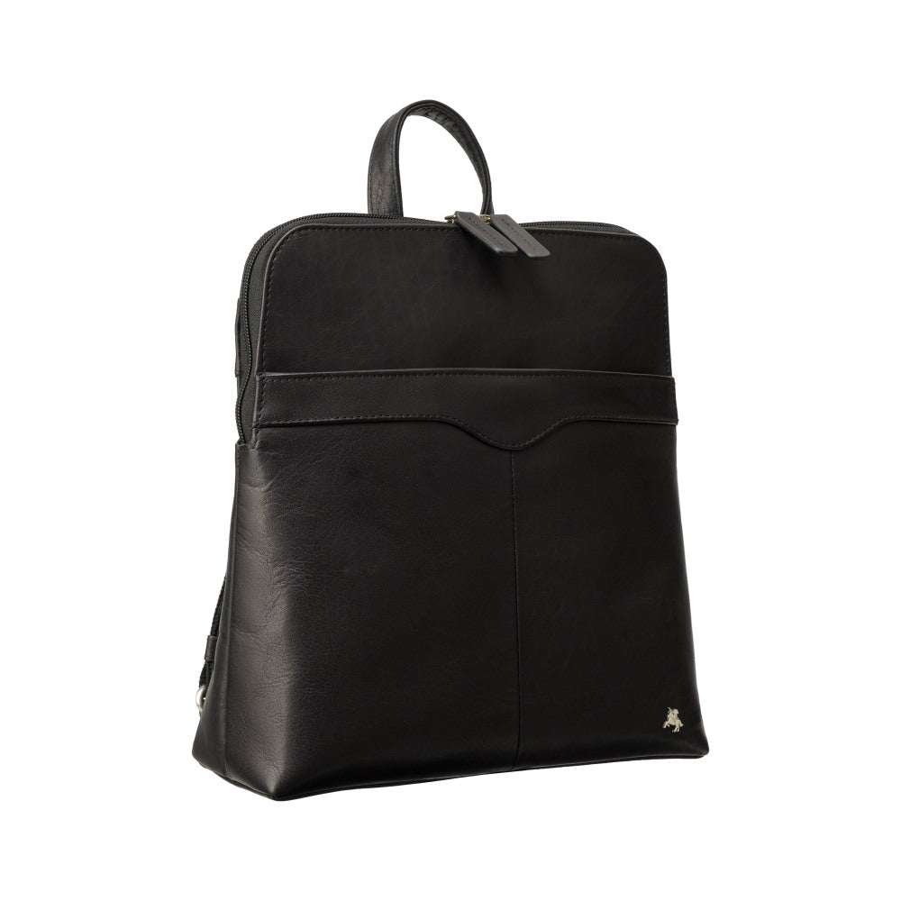 Moteriška odinė kuprinė, Visconti S-44, juoda