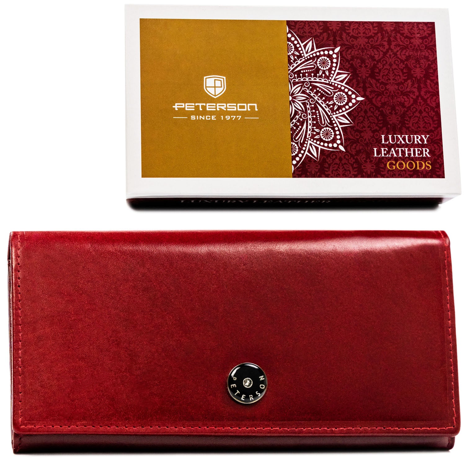 Moteriška odinė piniginė, raudona D1801