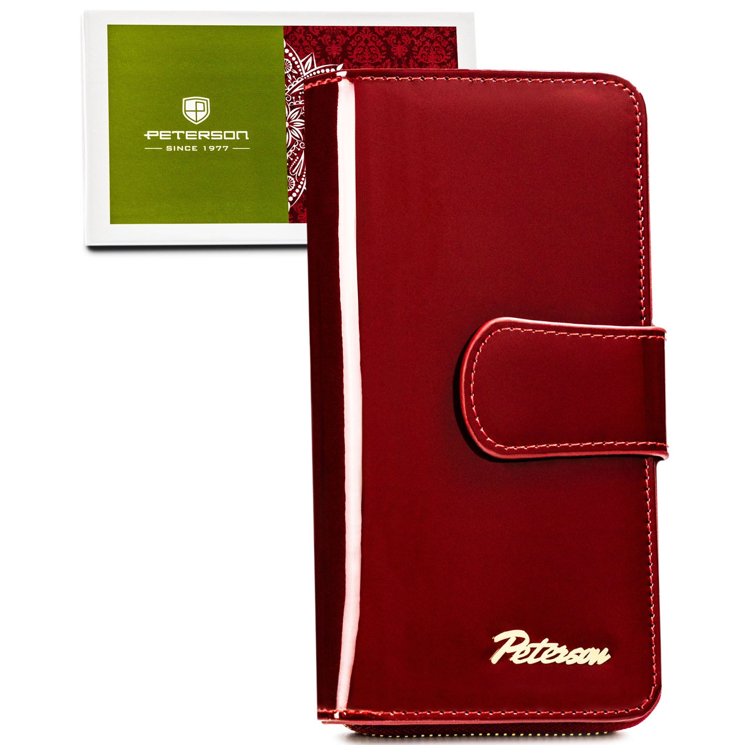 Moteriška odinė piniginė, raudona D1803