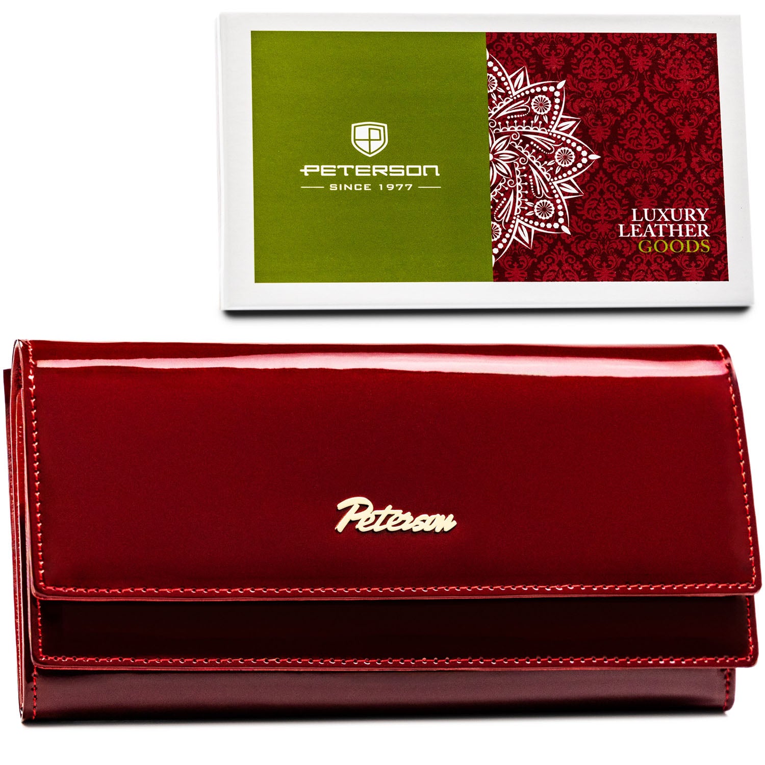 Moteriška odinė piniginė, raudona D1806