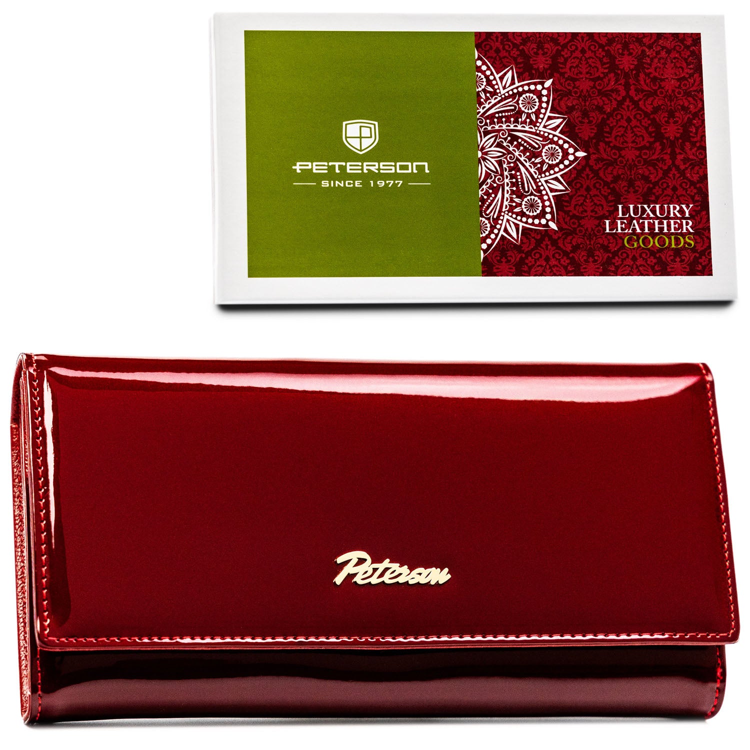 Moteriška odinė piniginė, raudona D1807