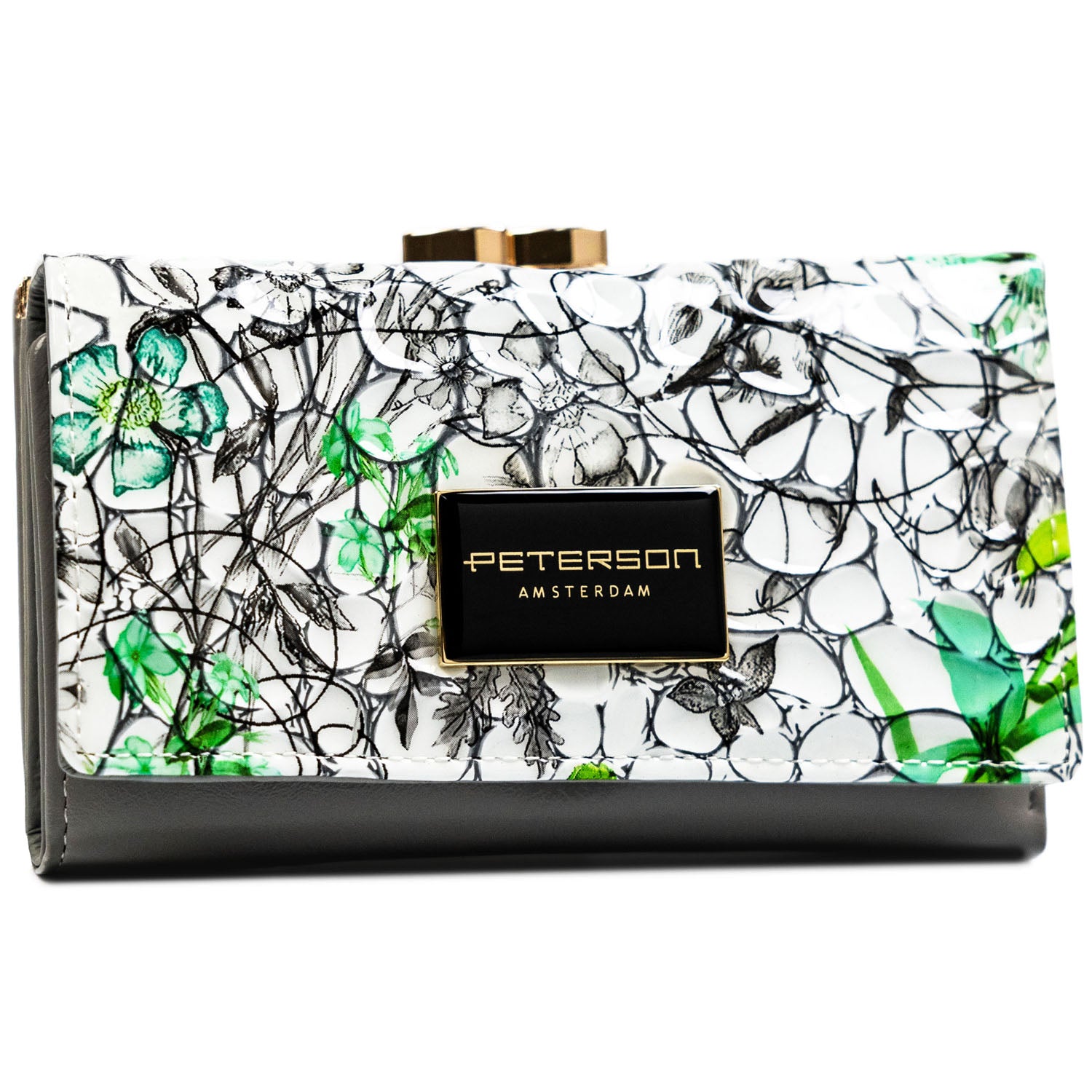 Moteriška odinė piniginė su RFID, įvairiaspalvė D1812