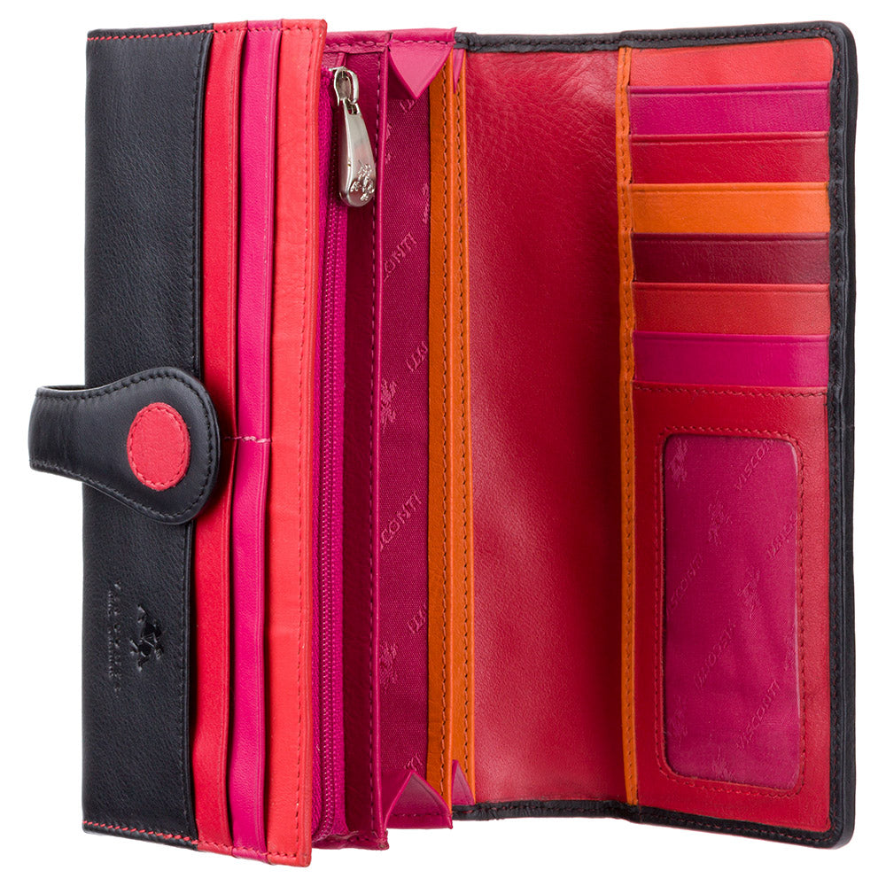 Moteriška odinė piniginė Visconti P2 Berry D1837