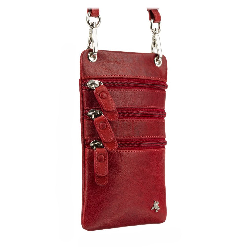 Moteriška odinė rankinė Visconti S-4, raudona, su trimis užtraukiamomis kišenėmis
R545