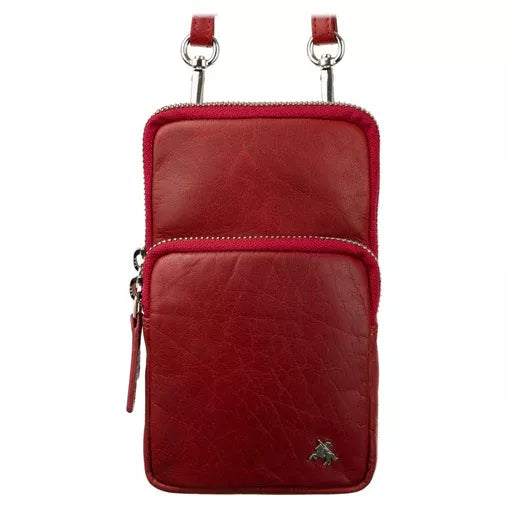 Moteriška odinė rankinė Visconti S-5, raudona, su reguliuojamu dirželiu ir dviem išorinėmis kišenėmis
R544