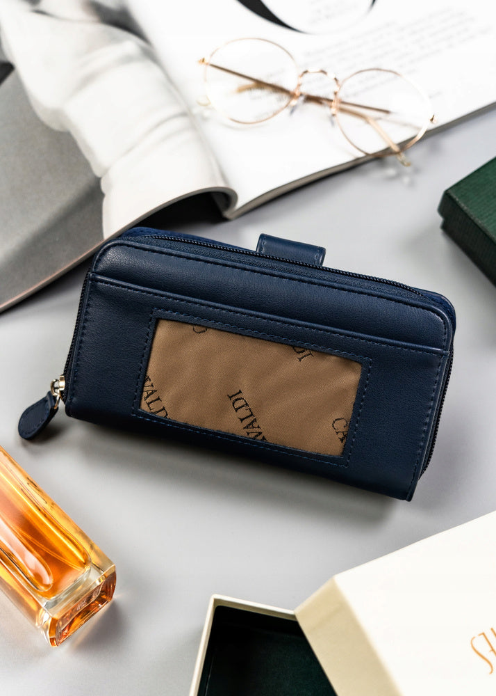 Moteriška piniginė Cavaldi T7, mėlyna D1764