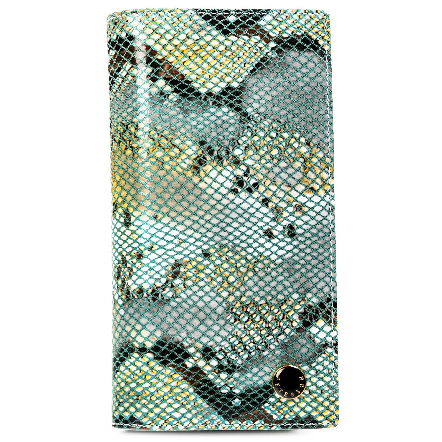 Moteriška piniginė, vertikali, su magnetu, gyvatės odos imitacija D1623