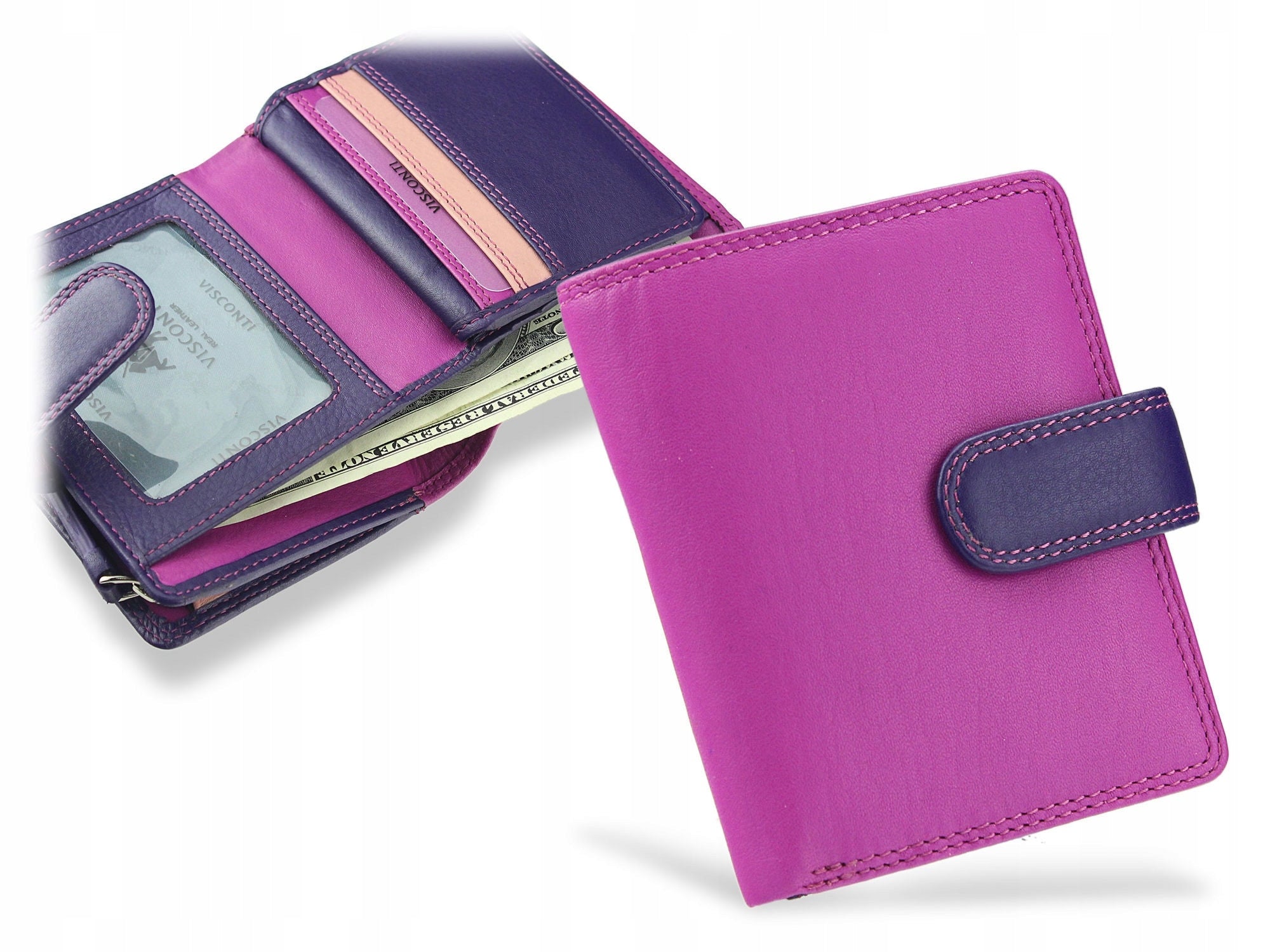 Moteriška piniginė Visconti RB40, rožinė D1652