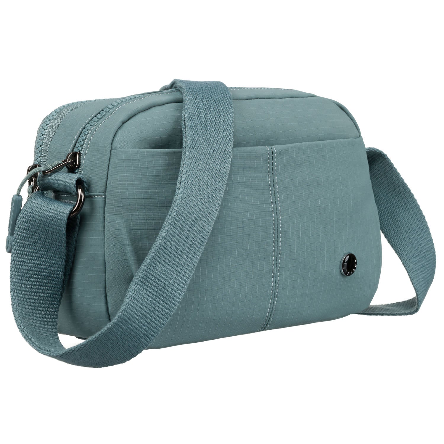 Moteriška rankinė per petį, mėlyna, su užtrauktuku R498