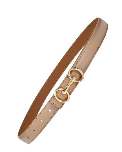 Moteriškas diržas F59 smėlio spalvos