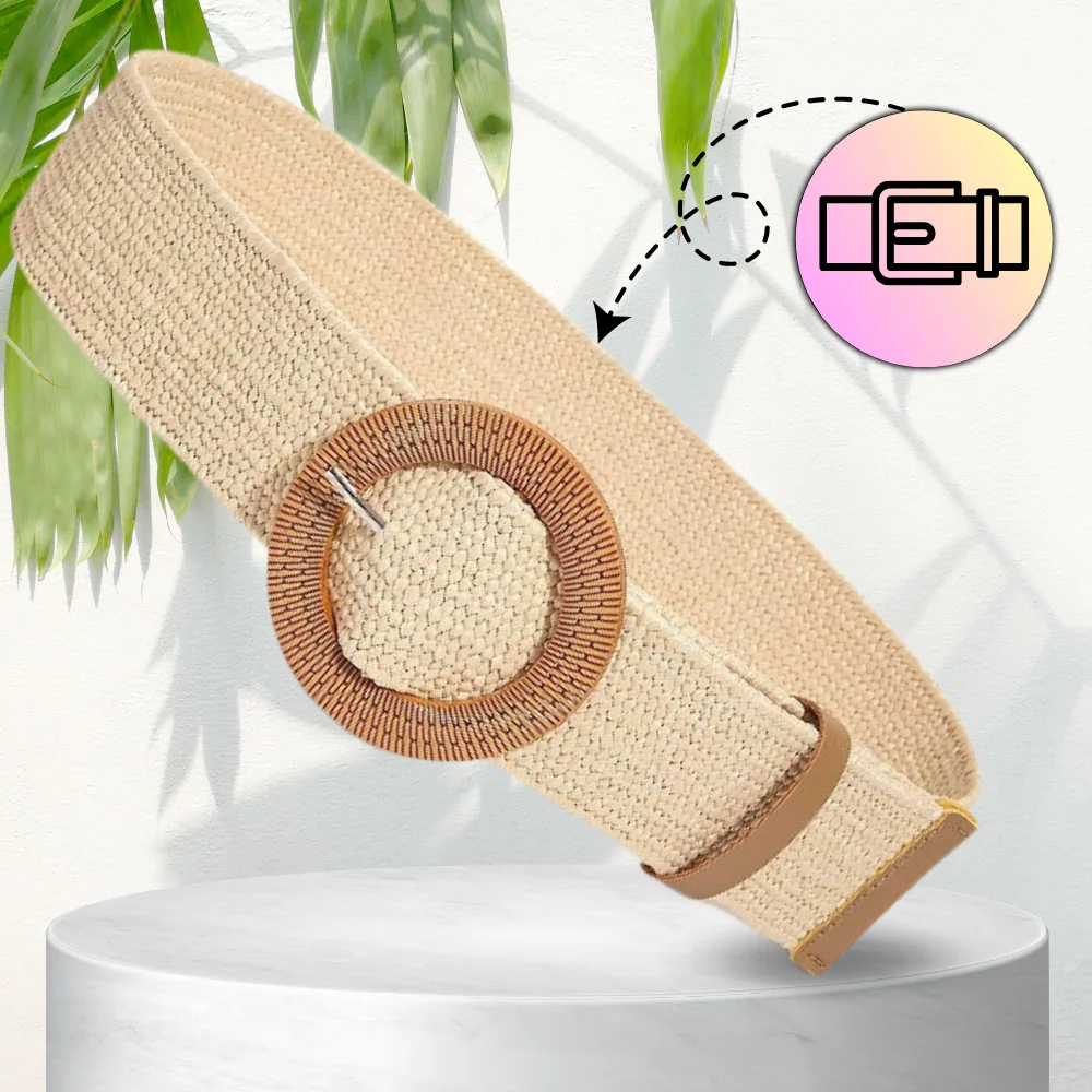 Moteriškas diržas P14, smėlio spalvos