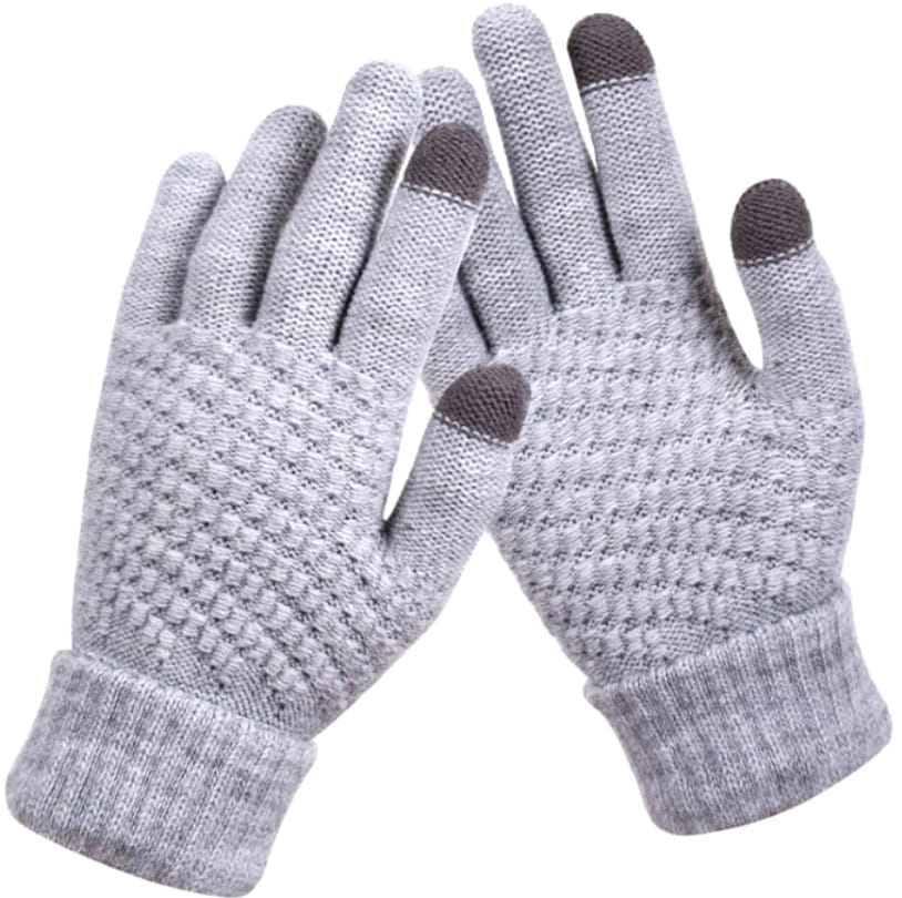 Moteriškos žieminės pirštinės K91, pilkos