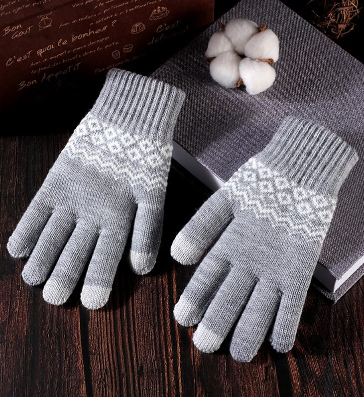 Moteriškos žieminės pirštinės R57, pilkos