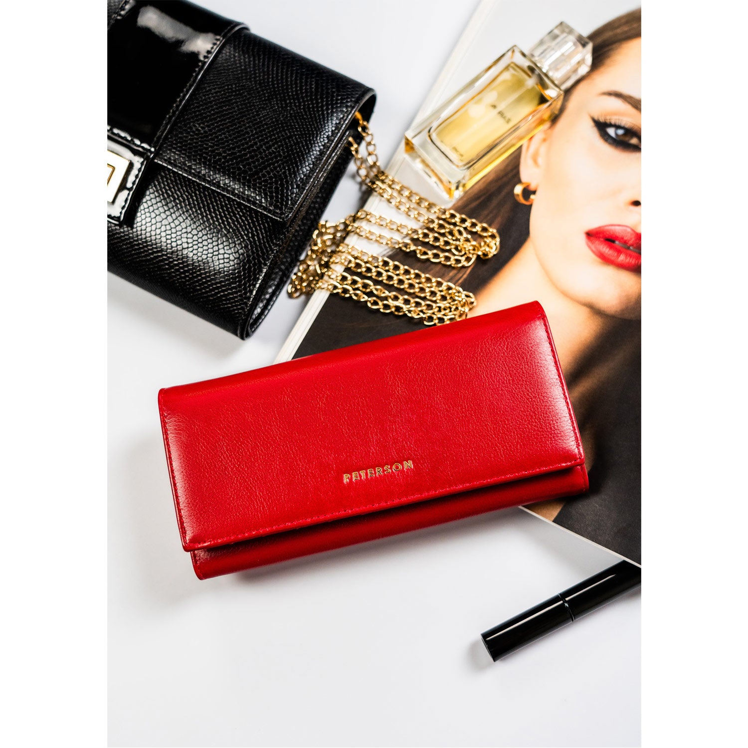 Natūralios odos piniginė moterims Peterson L133 D1580