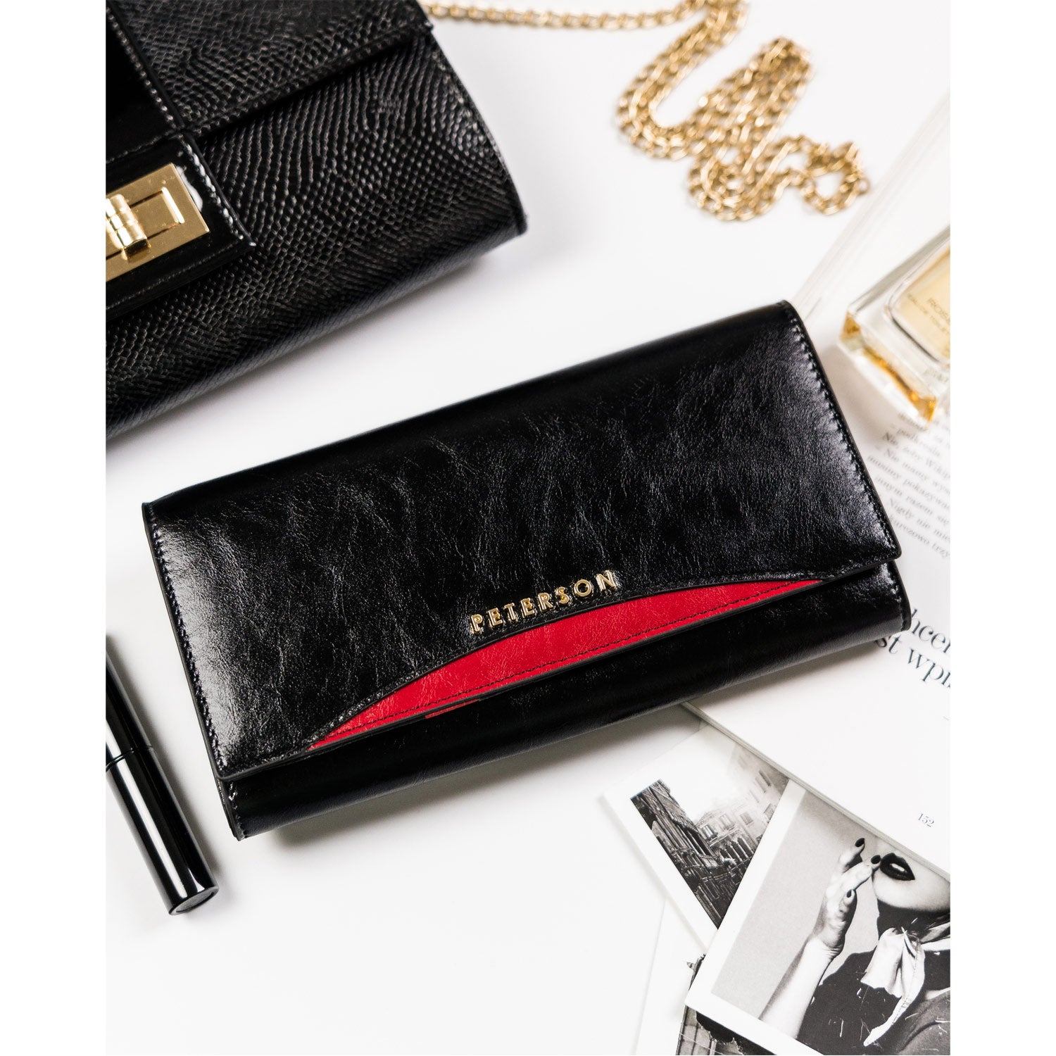 Natūralios odos piniginė moterims Peterson L143 D1569