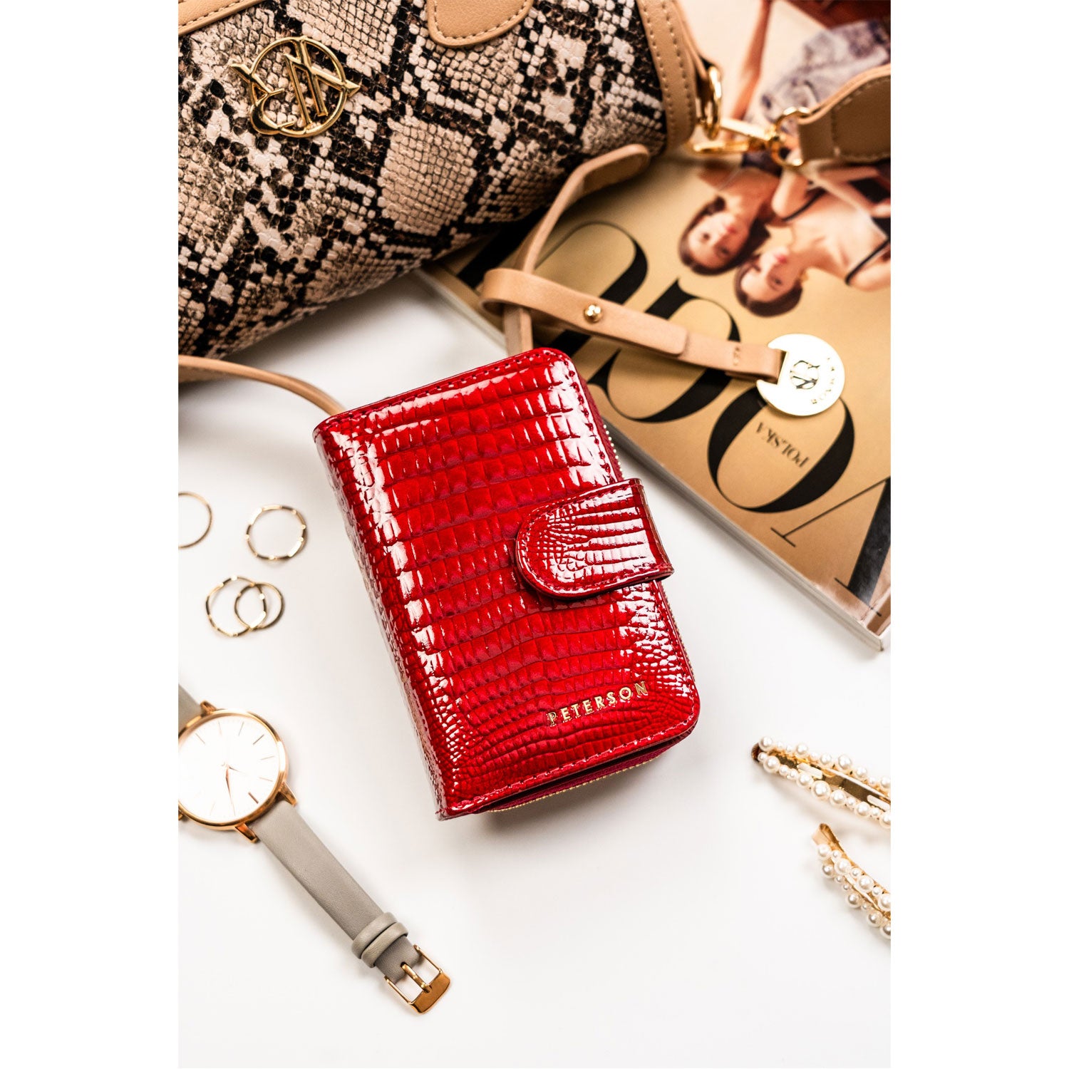 Natūralios odos piniginė moterims Peterson L266 D1433