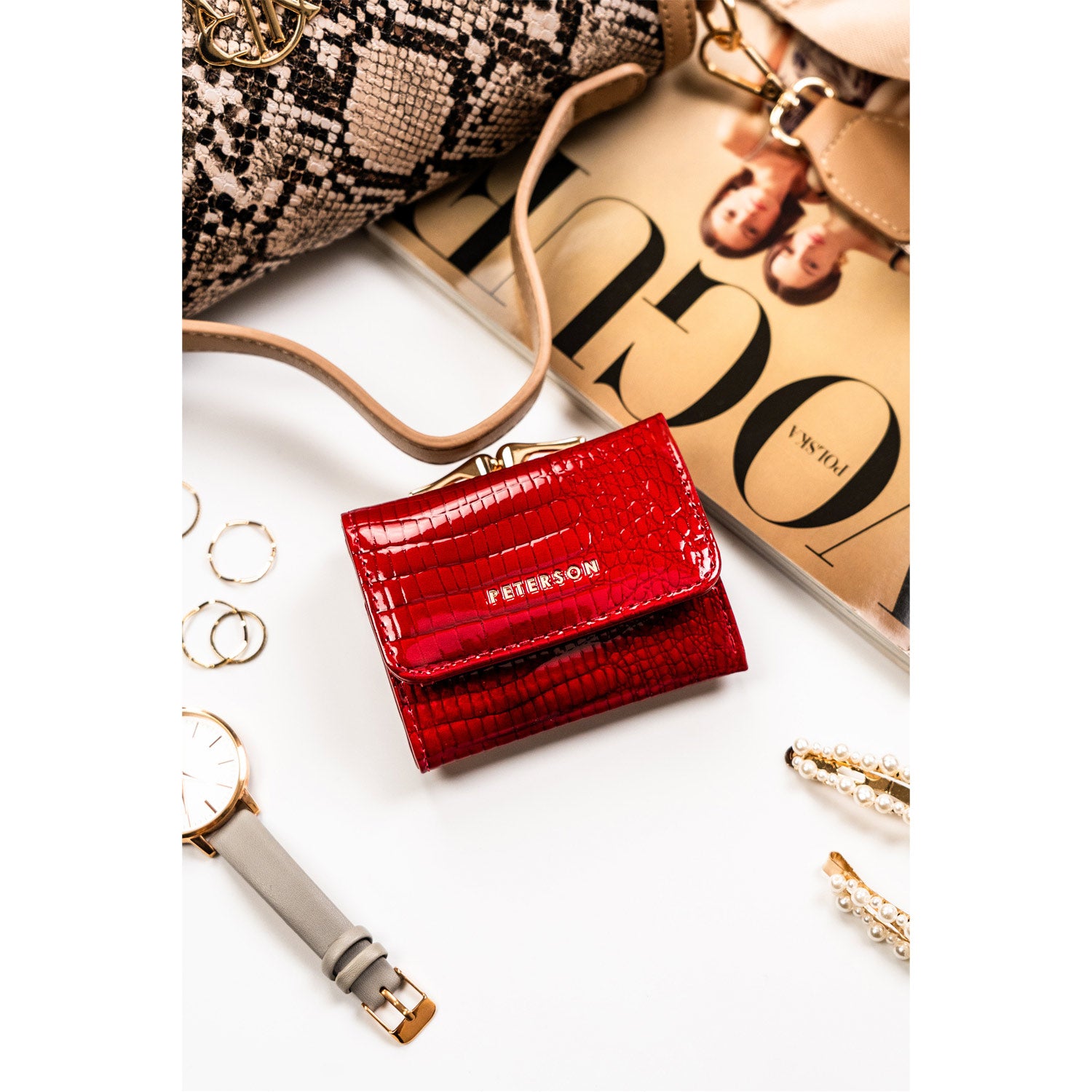 Natūralios odos piniginė moterims Peterson L269 D1430