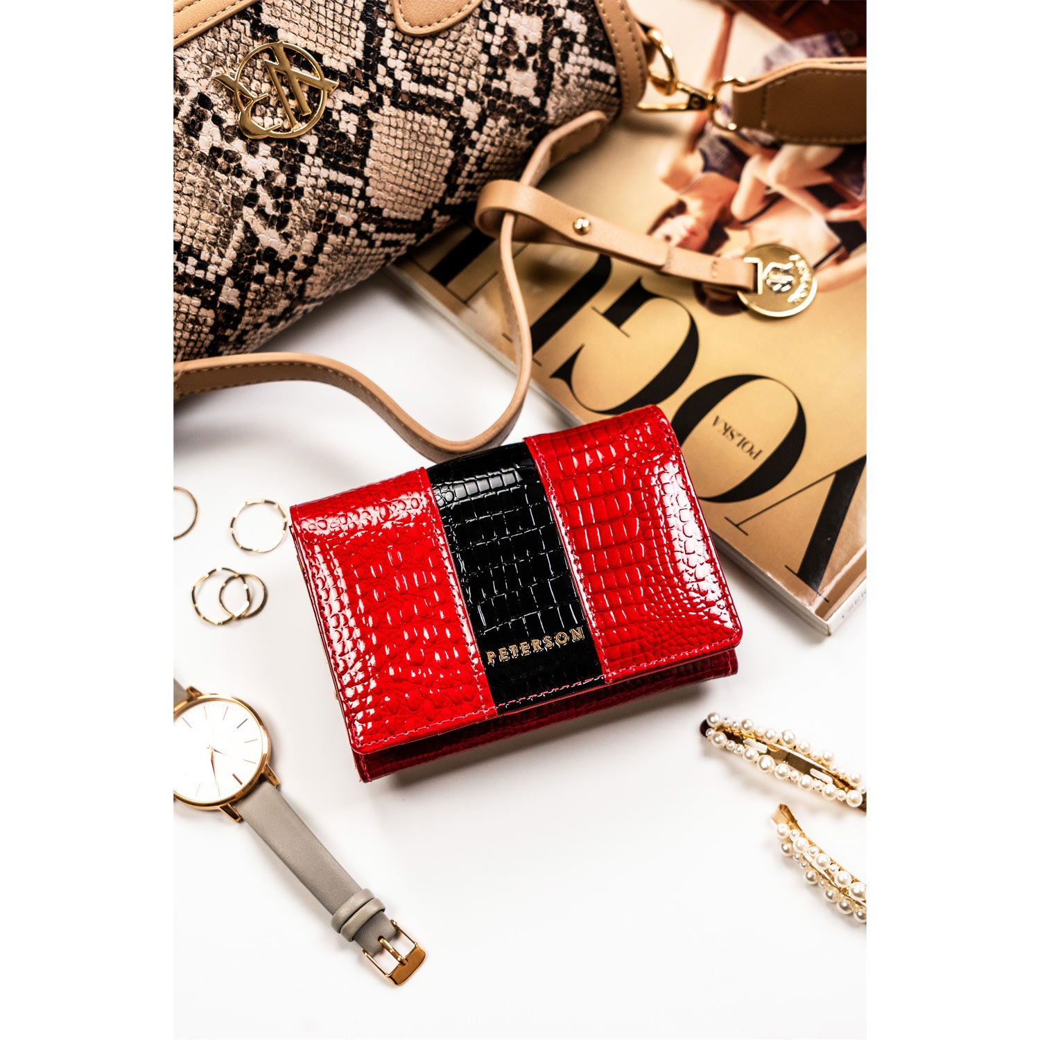 Natūralios odos piniginė moterims Peterson L271 D1427