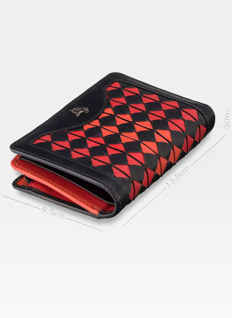 Natūralios odos piniginė moterims Visconti BR-75, raudona