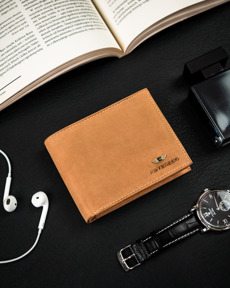 Natūralios odos piniginė vyrams Peterson PT132 S993