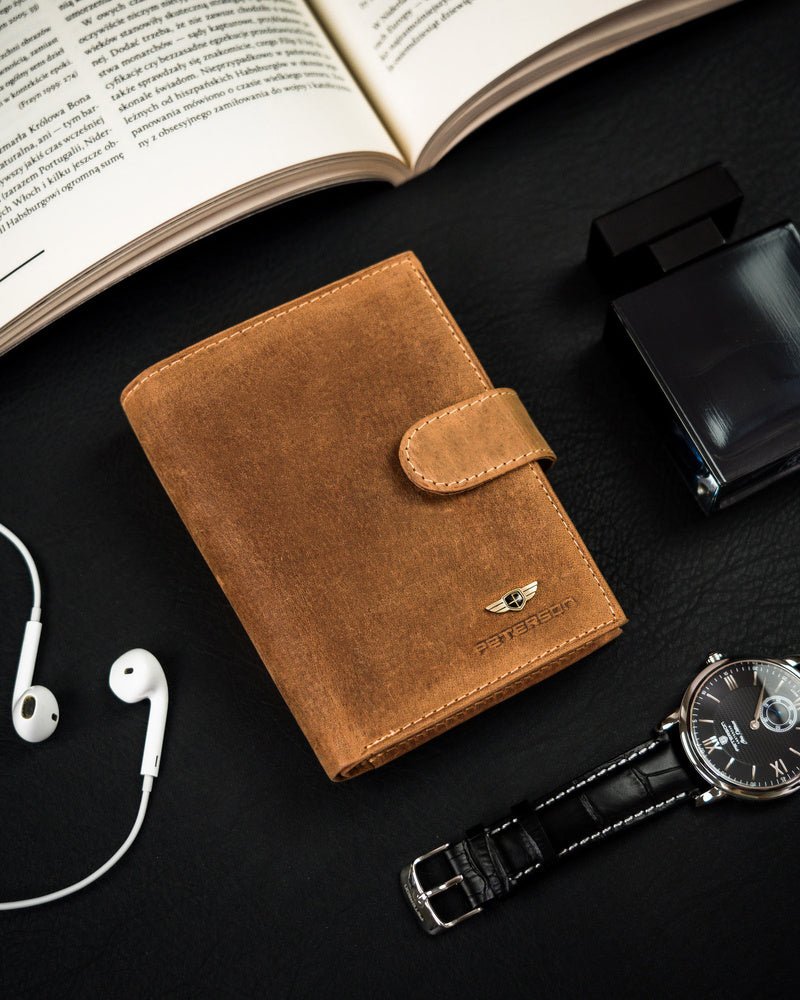 Natūralios odos piniginė vyrams Peterson PT136 S989