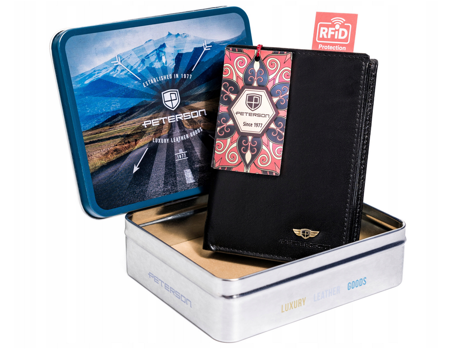 Natūralios odos piniginė vyrams Peterson PT13 S996