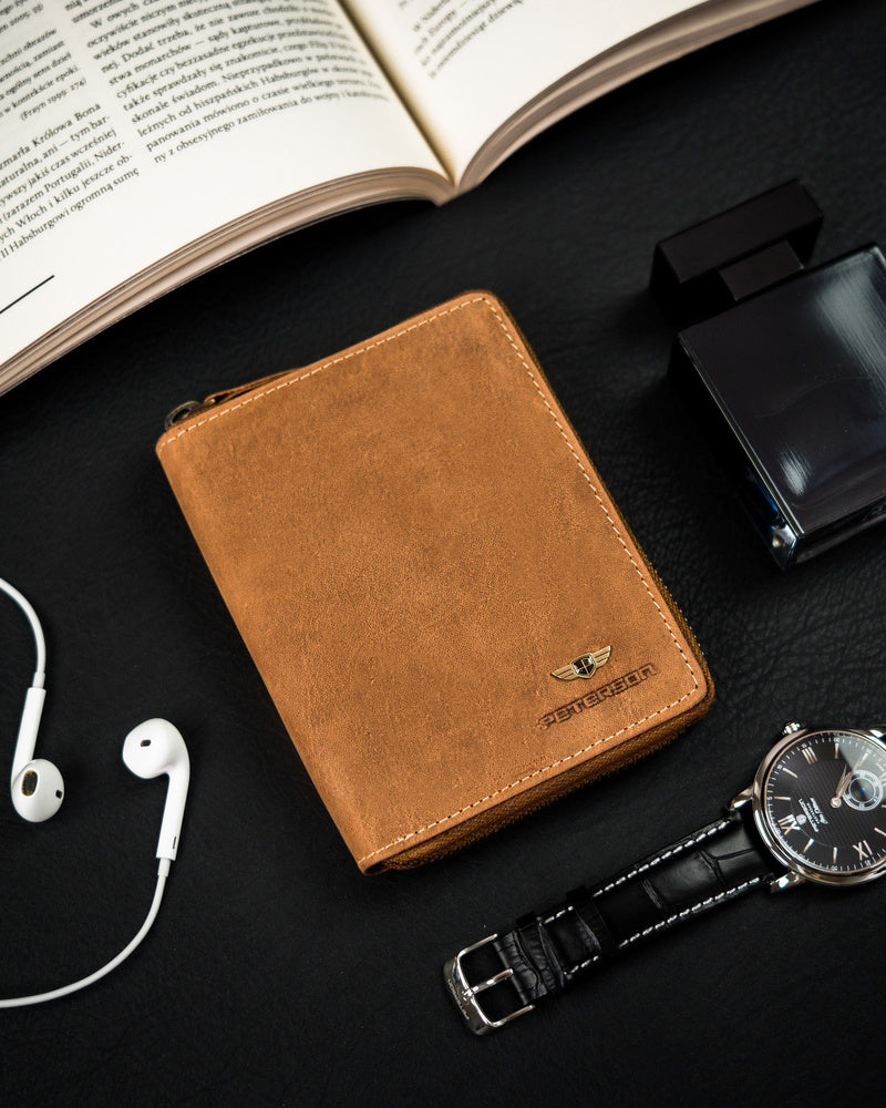 Natūralios odos piniginė vyrams Peterson PT146 S978