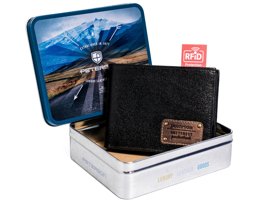 Natūralios odos piniginė vyrams Peterson PT15 S974
