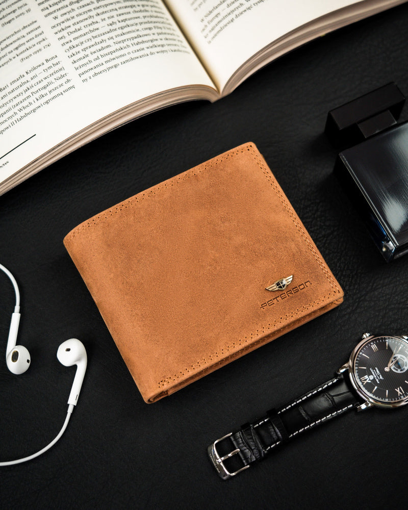 Natūralios odos piniginė vyrams Peterson PT164 S958