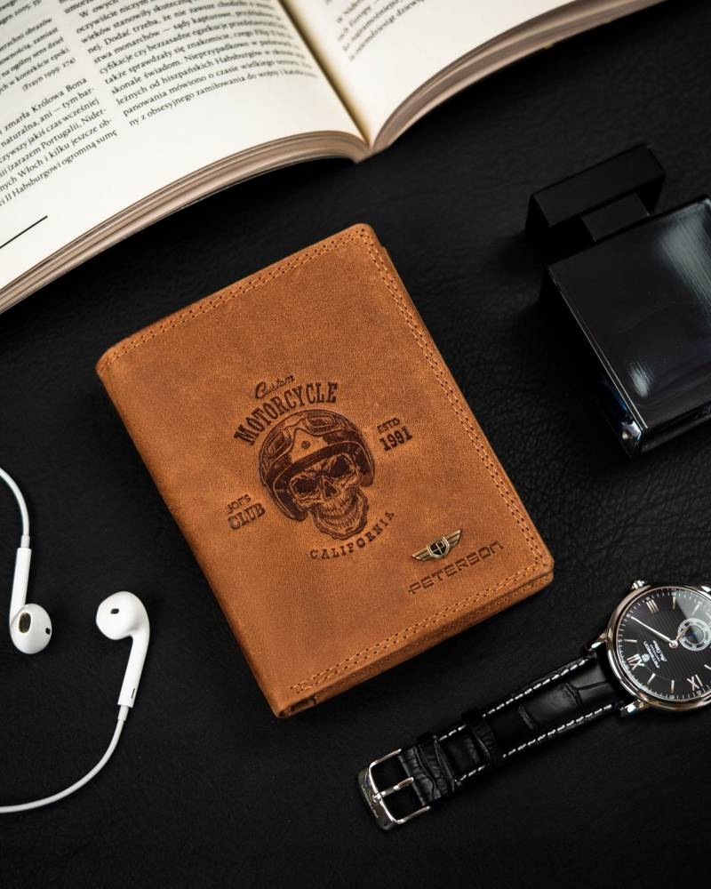 Natūralios odos piniginė vyrams Peterson PT166 S956