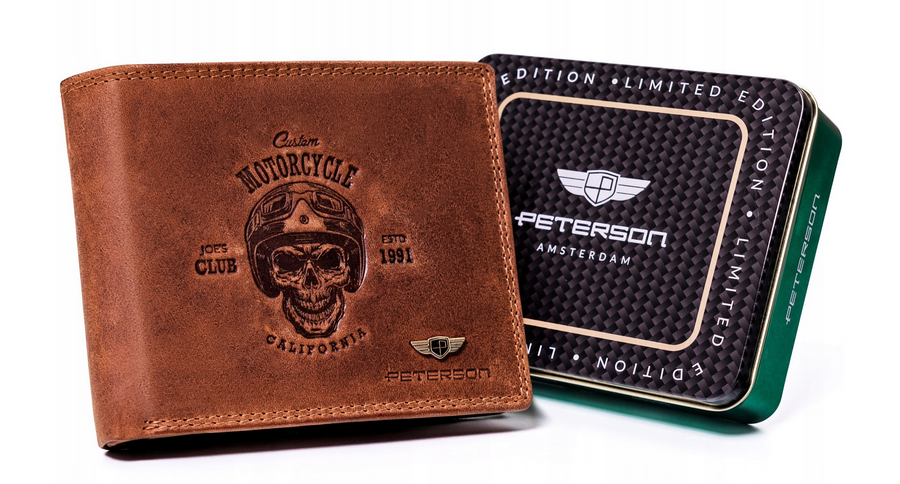 Natūralios odos piniginė vyrams Peterson PT168 S954