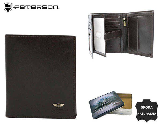 Natūralios odos piniginė vyrams Peterson PT174 S947