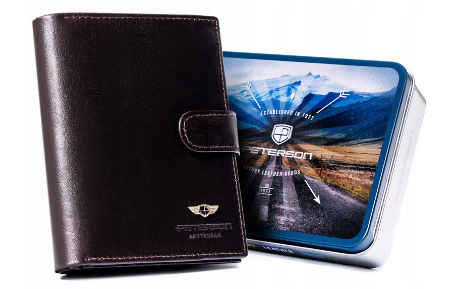 Natūralios odos piniginė vyrams Peterson PT184 S936