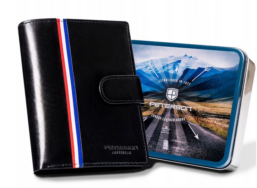 Natūralios odos piniginė vyrams Peterson PT222 S893