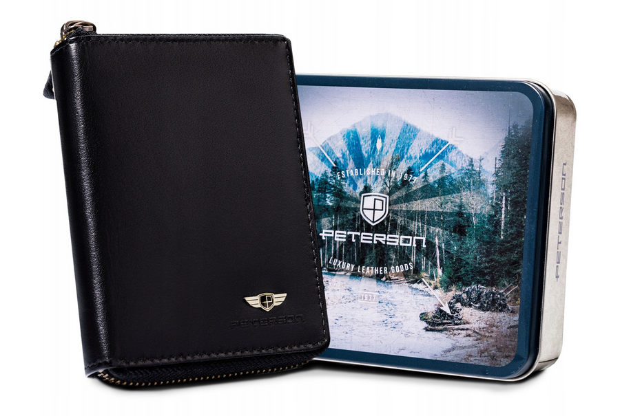 Natūralios odos piniginė vyrams Peterson PT241 S872