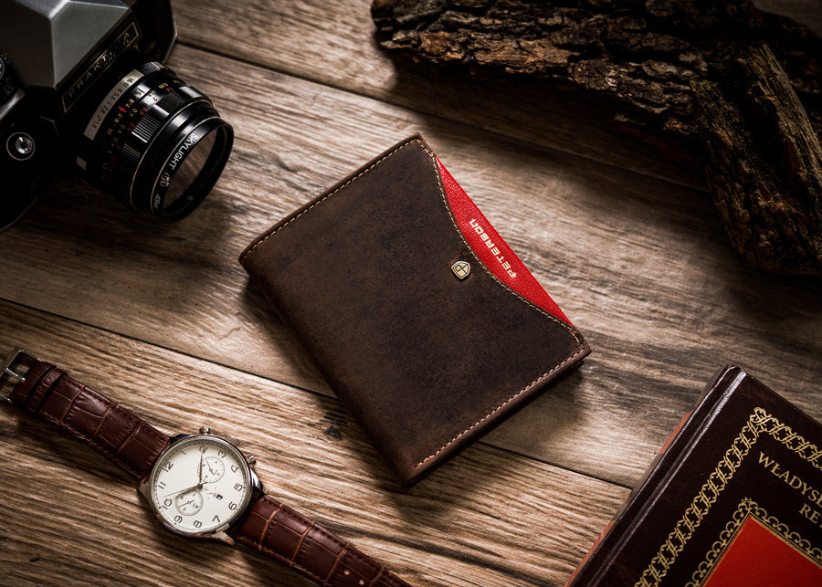 Natūralios odos piniginė vyrams Peterson PT24 S874