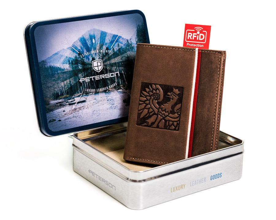 Natūralios odos piniginė vyrams Peterson PT27 S841