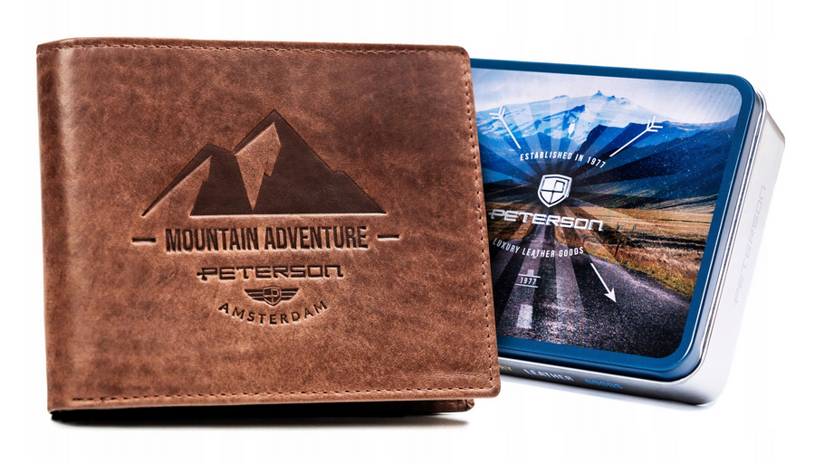 Natūralios odos piniginė vyrams Peterson PT301 S805