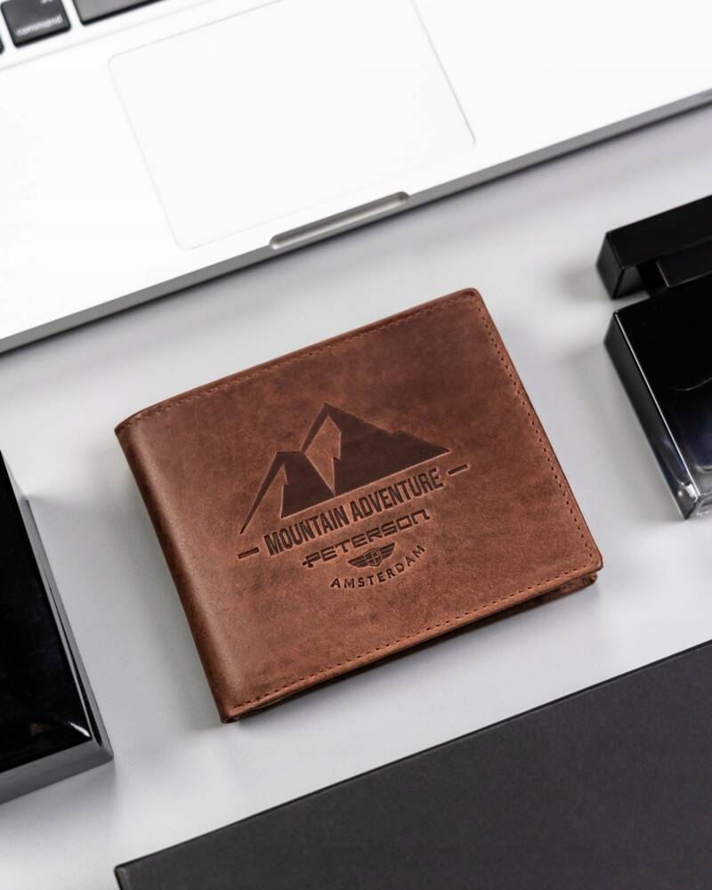 Natūralios odos piniginė vyrams Peterson PT301 S805